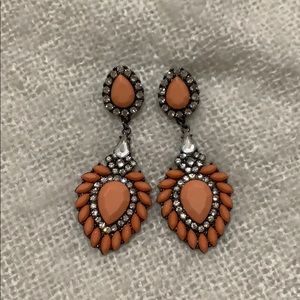 Coral hanging earrings
